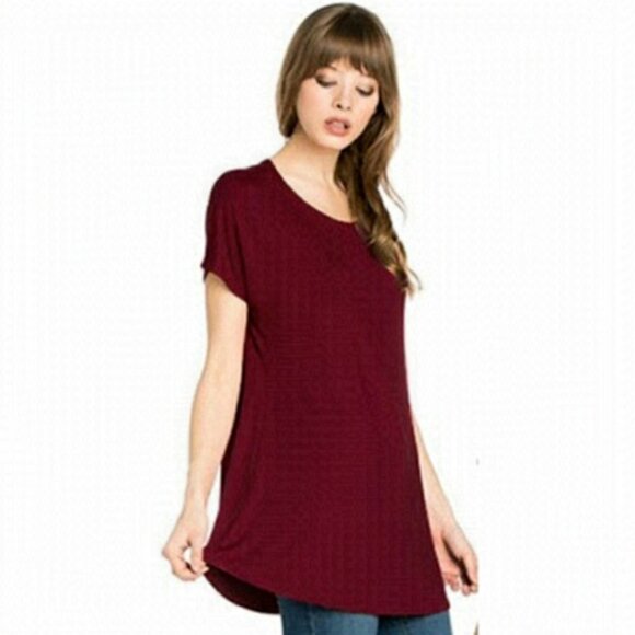 ZENANA Short Sleeve Red Top Size 3XL NWT - Picture 1 of 2